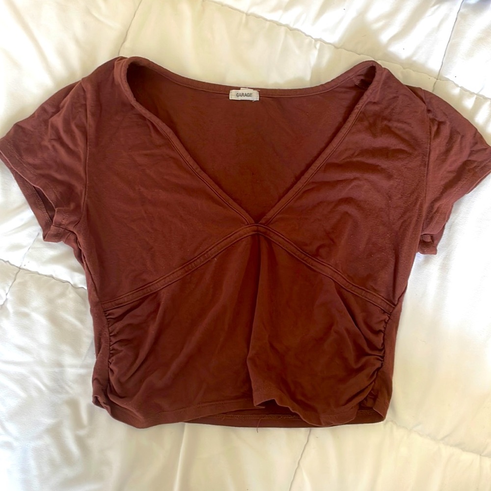 Chocolate brown crop top